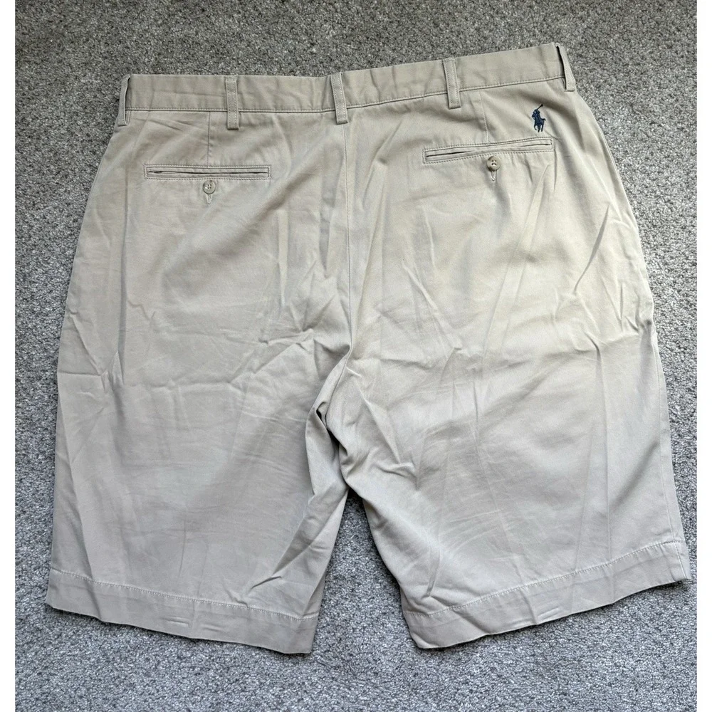 Polo Ralph Lauren Men's Size 38 Chino Shorts Tan Beige Khaki‎